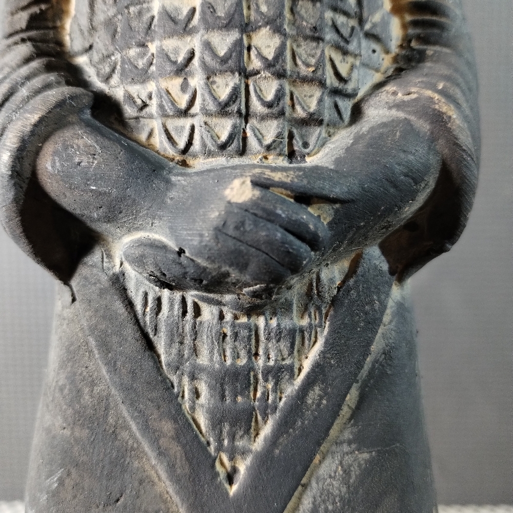 Vintage Chinese Terracotta Warrior Solder Figurine 10"H - Picture 4 of 11